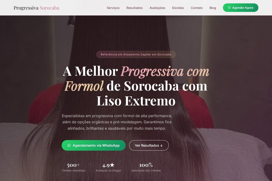 Site Progressiva Sorocaba criado pela Inove Agência Web
